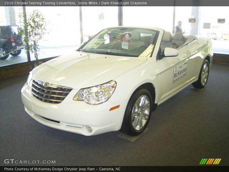 Stone White / Dark Khaki/Light Graystone 2010 Chrysler Sebring Touring Convertible