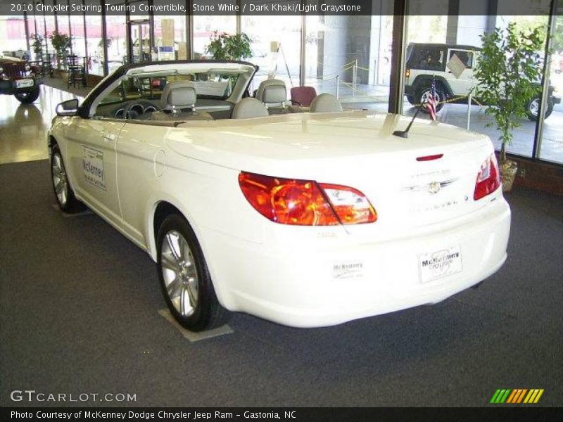 Stone White / Dark Khaki/Light Graystone 2010 Chrysler Sebring Touring Convertible