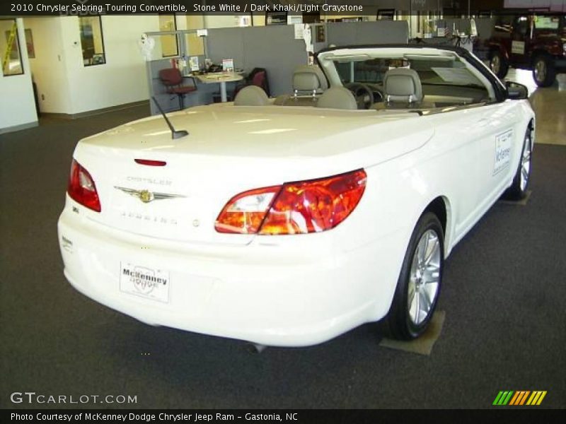 Stone White / Dark Khaki/Light Graystone 2010 Chrysler Sebring Touring Convertible