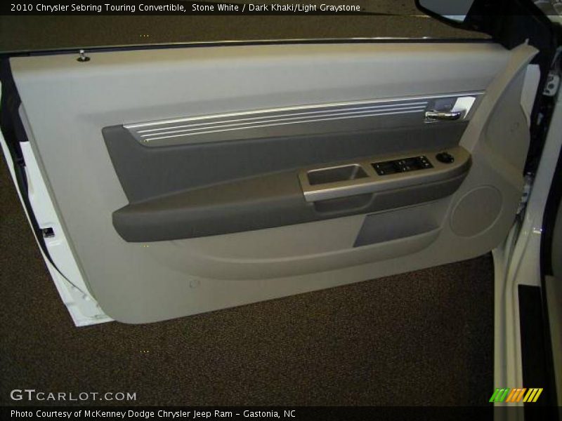 Stone White / Dark Khaki/Light Graystone 2010 Chrysler Sebring Touring Convertible