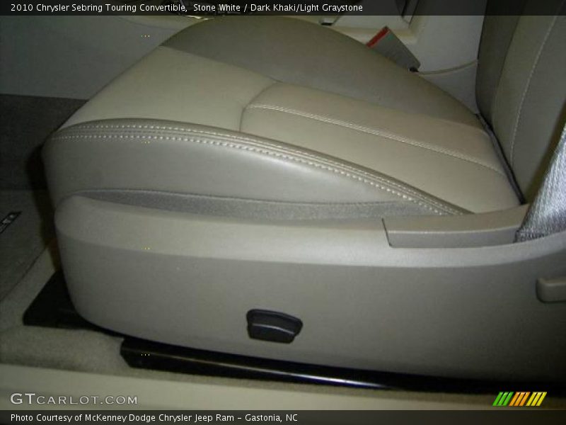Stone White / Dark Khaki/Light Graystone 2010 Chrysler Sebring Touring Convertible