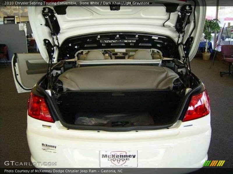 Stone White / Dark Khaki/Light Graystone 2010 Chrysler Sebring Touring Convertible