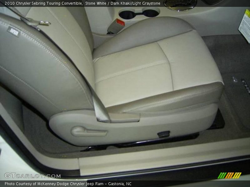 Stone White / Dark Khaki/Light Graystone 2010 Chrysler Sebring Touring Convertible