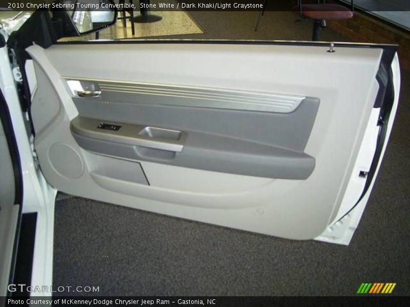 Stone White / Dark Khaki/Light Graystone 2010 Chrysler Sebring Touring Convertible
