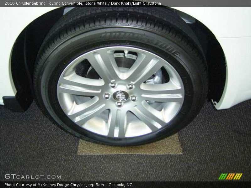 Stone White / Dark Khaki/Light Graystone 2010 Chrysler Sebring Touring Convertible