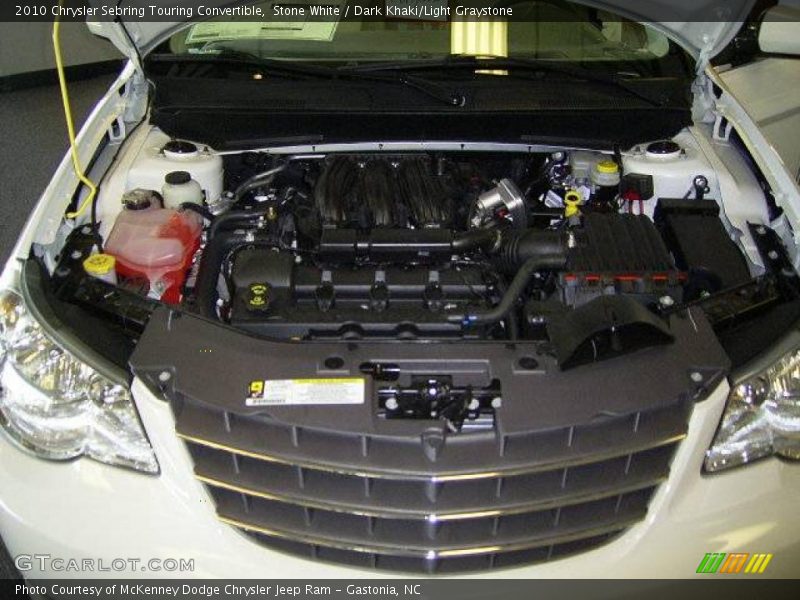 Stone White / Dark Khaki/Light Graystone 2010 Chrysler Sebring Touring Convertible