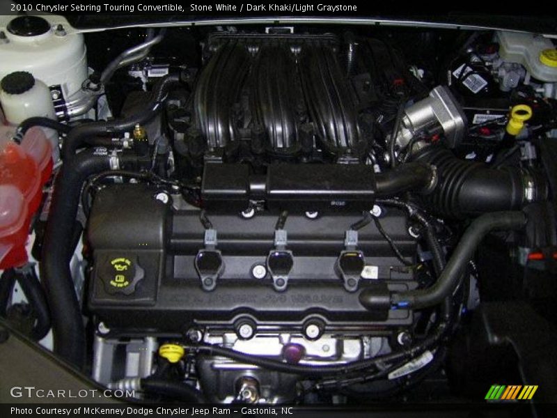 Stone White / Dark Khaki/Light Graystone 2010 Chrysler Sebring Touring Convertible