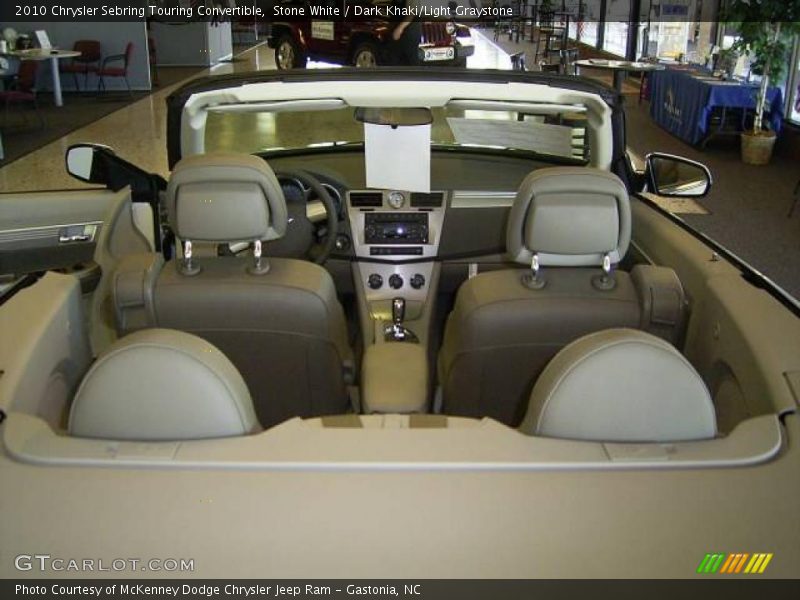 Stone White / Dark Khaki/Light Graystone 2010 Chrysler Sebring Touring Convertible
