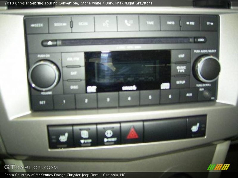 Stone White / Dark Khaki/Light Graystone 2010 Chrysler Sebring Touring Convertible