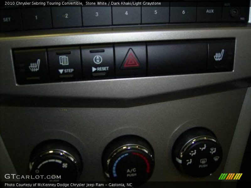 Stone White / Dark Khaki/Light Graystone 2010 Chrysler Sebring Touring Convertible