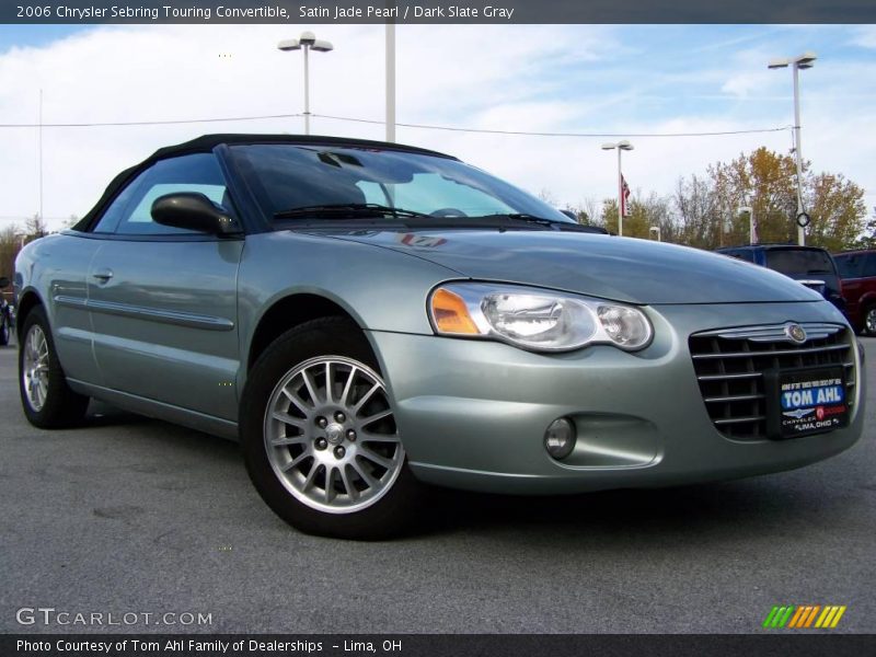 Satin Jade Pearl / Dark Slate Gray 2006 Chrysler Sebring Touring Convertible