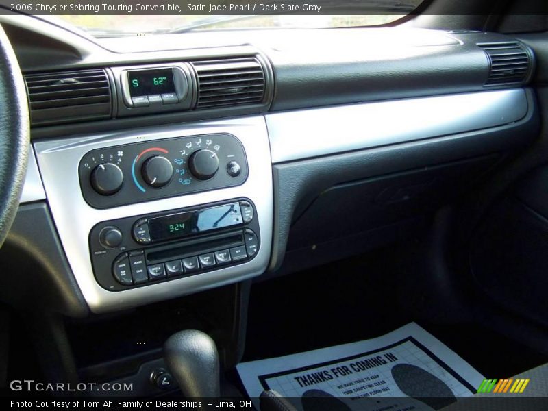 Satin Jade Pearl / Dark Slate Gray 2006 Chrysler Sebring Touring Convertible