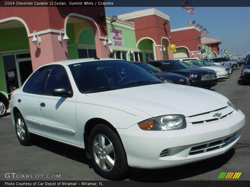 Summit White / Graphite 2004 Chevrolet Cavalier LS Sedan