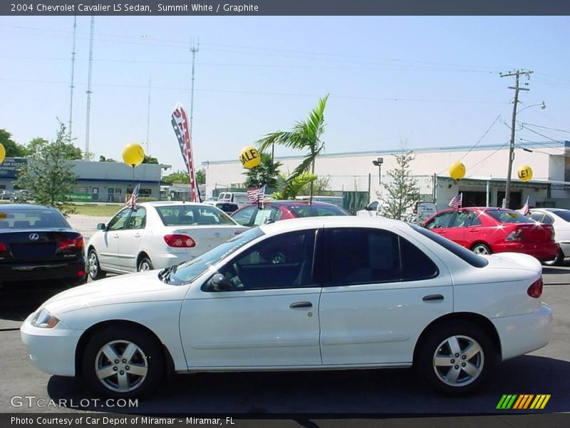 Summit White / Graphite 2004 Chevrolet Cavalier LS Sedan