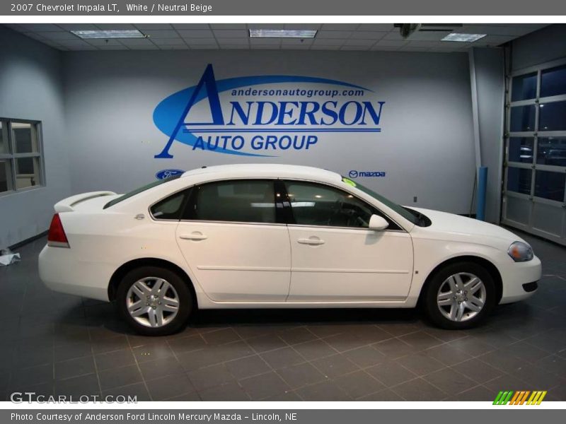 White / Neutral Beige 2007 Chevrolet Impala LT
