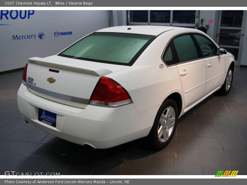 White / Neutral Beige 2007 Chevrolet Impala LT