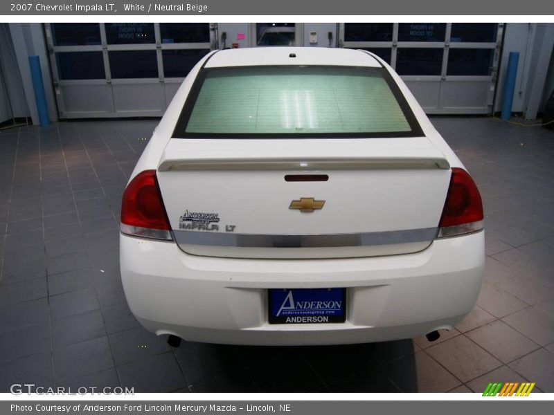 White / Neutral Beige 2007 Chevrolet Impala LT