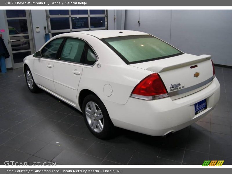 White / Neutral Beige 2007 Chevrolet Impala LT