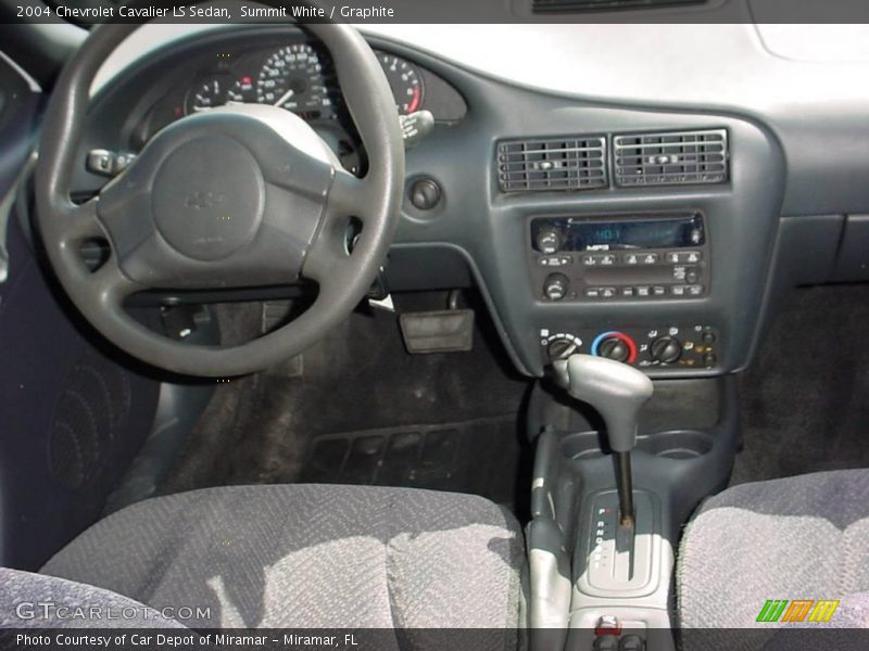 Summit White / Graphite 2004 Chevrolet Cavalier LS Sedan