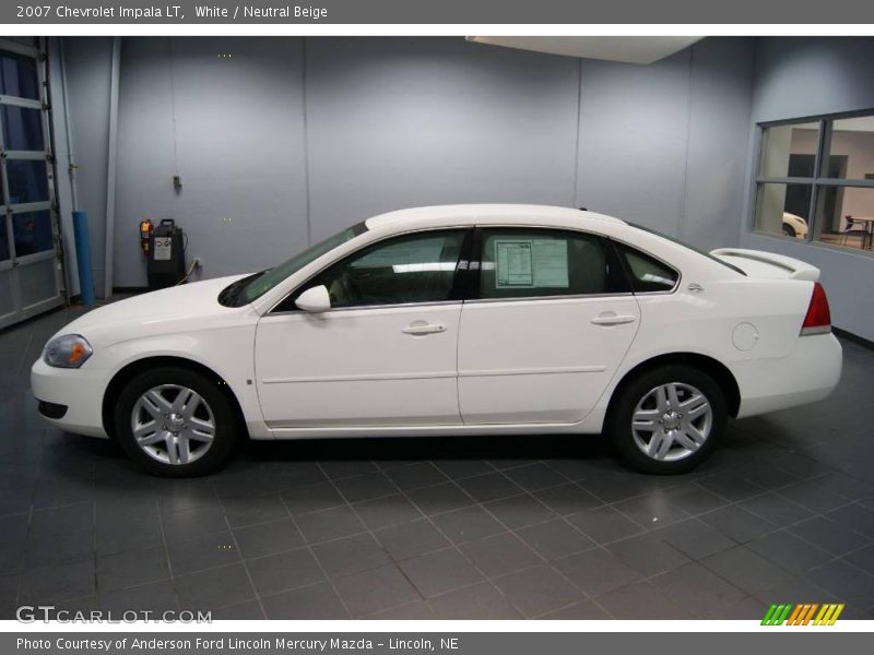 White / Neutral Beige 2007 Chevrolet Impala LT