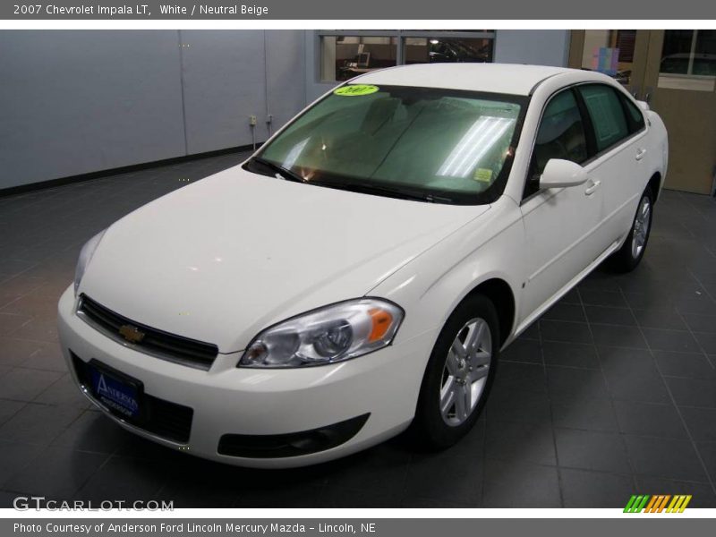 White / Neutral Beige 2007 Chevrolet Impala LT