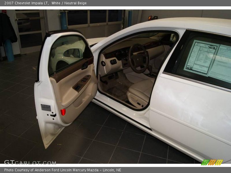 White / Neutral Beige 2007 Chevrolet Impala LT