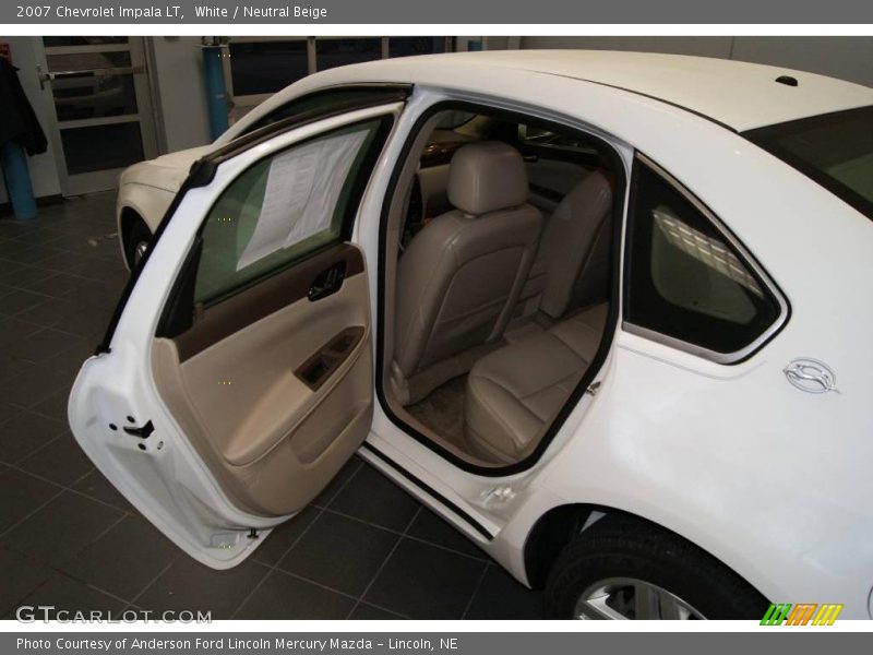 White / Neutral Beige 2007 Chevrolet Impala LT