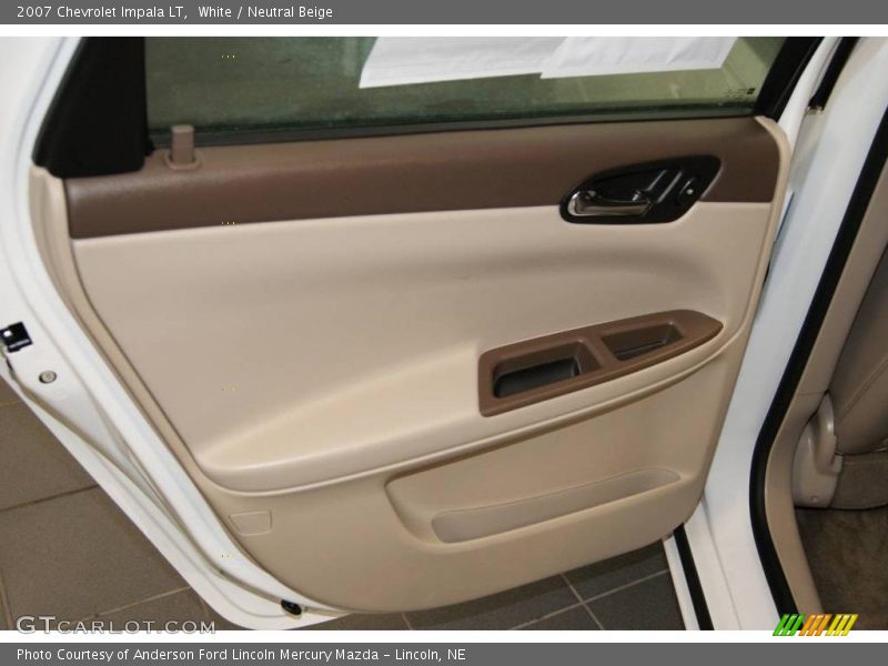 White / Neutral Beige 2007 Chevrolet Impala LT