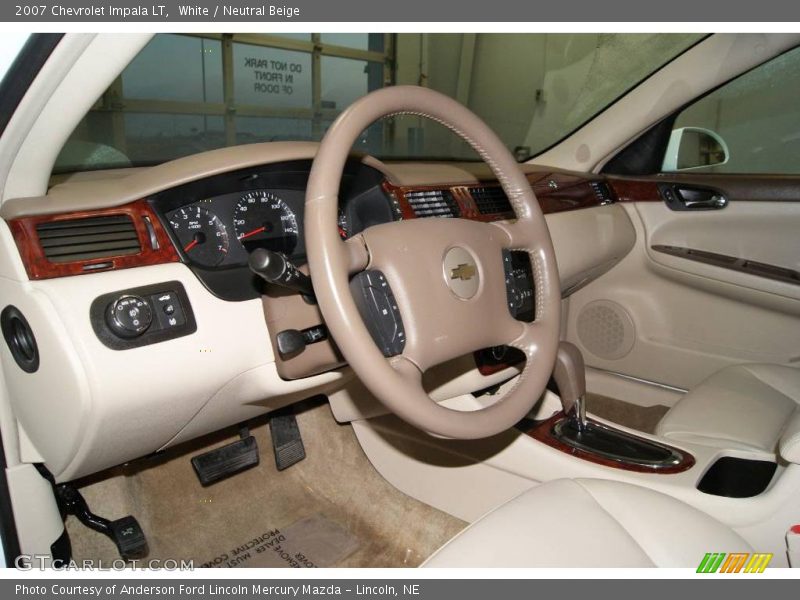 White / Neutral Beige 2007 Chevrolet Impala LT
