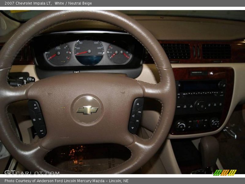 White / Neutral Beige 2007 Chevrolet Impala LT