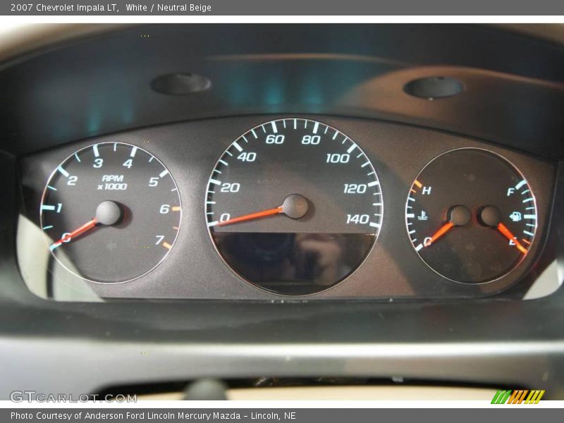 White / Neutral Beige 2007 Chevrolet Impala LT
