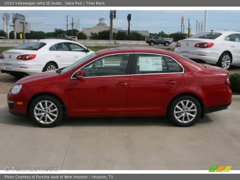 Salsa Red / Titan Black 2010 Volkswagen Jetta SE Sedan