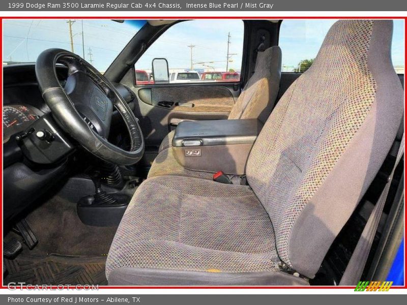 Intense Blue Pearl / Mist Gray 1999 Dodge Ram 3500 Laramie Regular Cab 4x4 Chassis