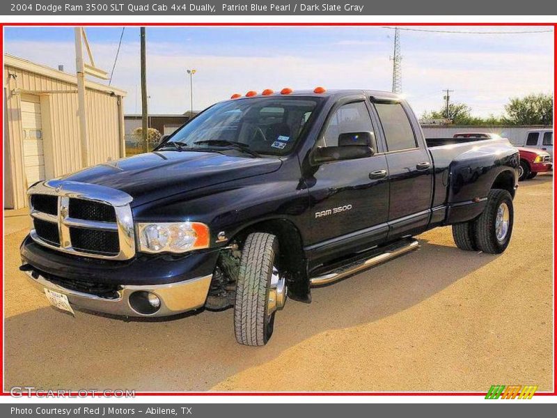 Patriot Blue Pearl / Dark Slate Gray 2004 Dodge Ram 3500 SLT Quad Cab 4x4 Dually