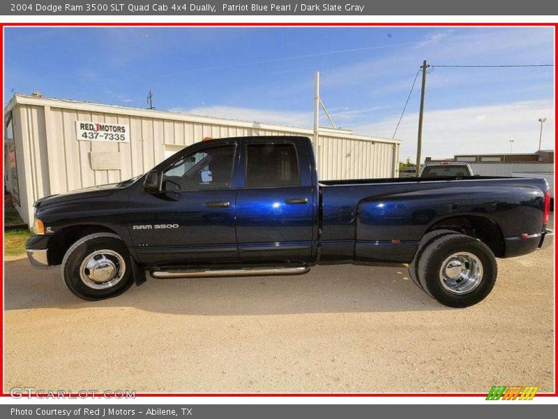 Patriot Blue Pearl / Dark Slate Gray 2004 Dodge Ram 3500 SLT Quad Cab 4x4 Dually