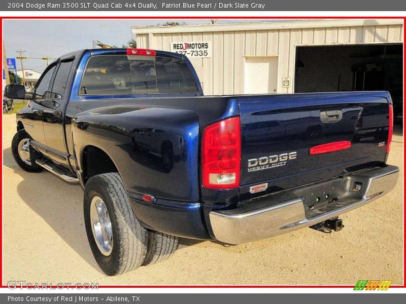 Patriot Blue Pearl / Dark Slate Gray 2004 Dodge Ram 3500 SLT Quad Cab 4x4 Dually
