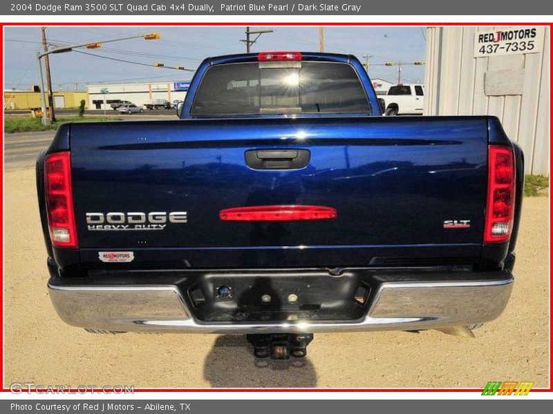 Patriot Blue Pearl / Dark Slate Gray 2004 Dodge Ram 3500 SLT Quad Cab 4x4 Dually