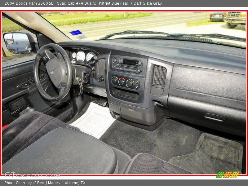 Patriot Blue Pearl / Dark Slate Gray 2004 Dodge Ram 3500 SLT Quad Cab 4x4 Dually