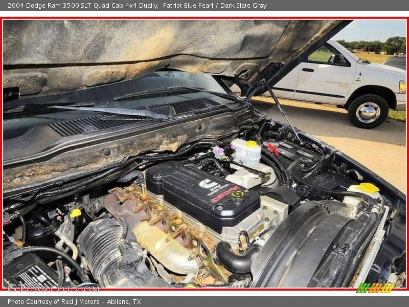 Patriot Blue Pearl / Dark Slate Gray 2004 Dodge Ram 3500 SLT Quad Cab 4x4 Dually