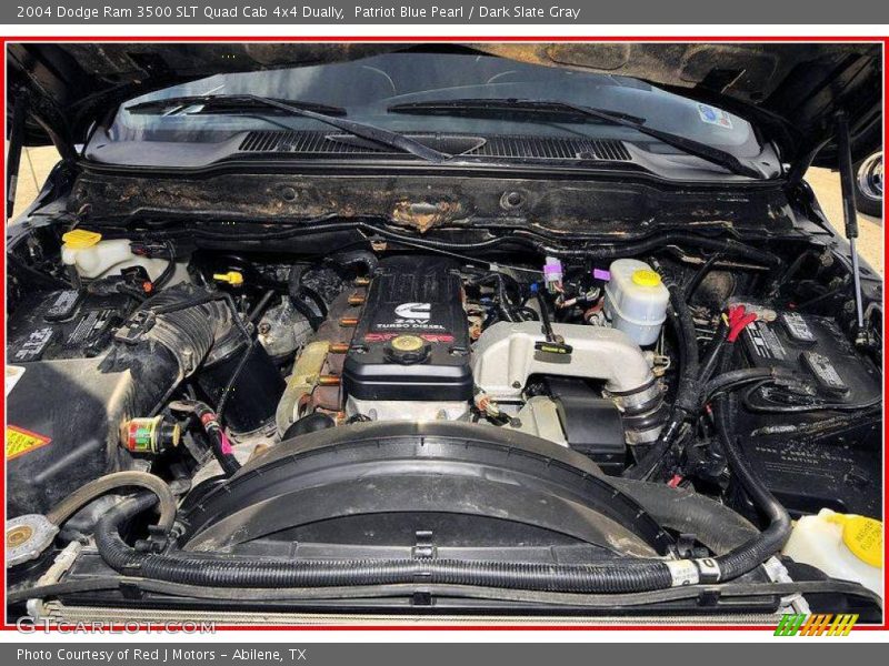 Patriot Blue Pearl / Dark Slate Gray 2004 Dodge Ram 3500 SLT Quad Cab 4x4 Dually