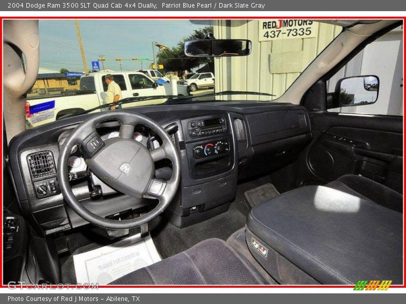 Patriot Blue Pearl / Dark Slate Gray 2004 Dodge Ram 3500 SLT Quad Cab 4x4 Dually
