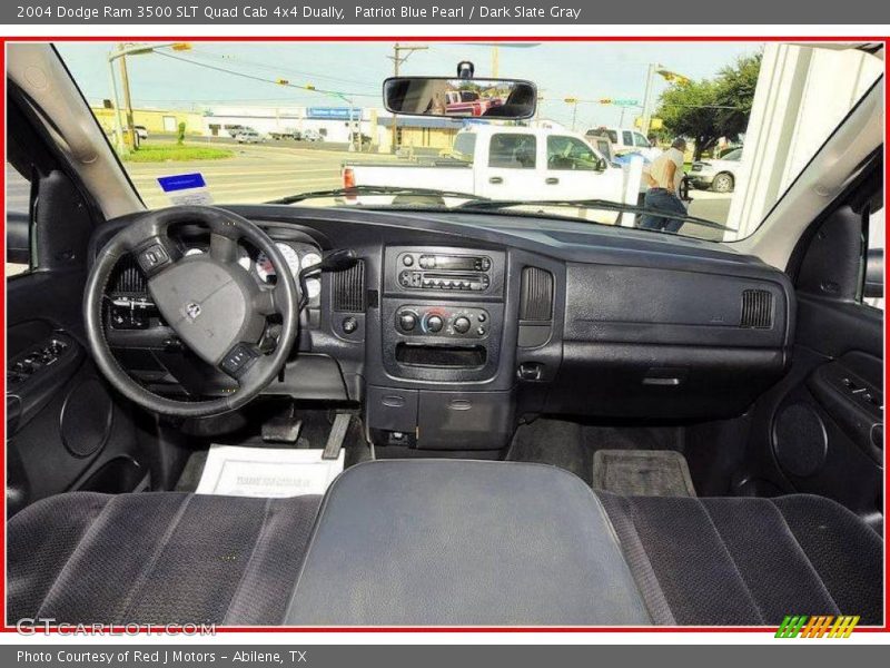 Patriot Blue Pearl / Dark Slate Gray 2004 Dodge Ram 3500 SLT Quad Cab 4x4 Dually
