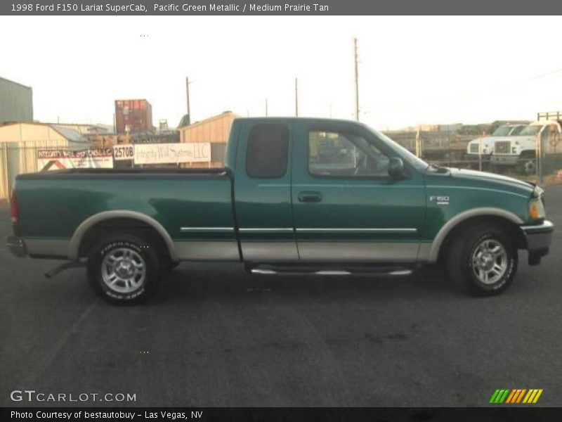 Pacific Green Metallic / Medium Prairie Tan 1998 Ford F150 Lariat SuperCab