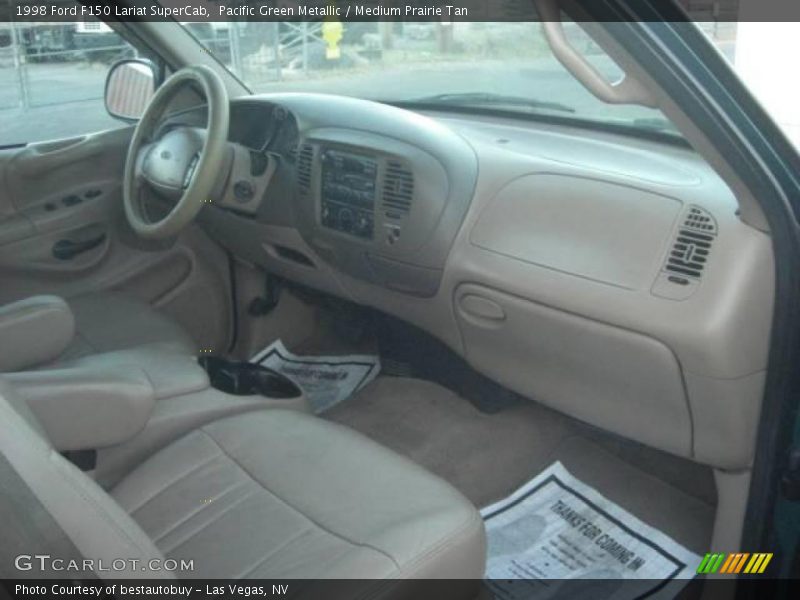 Pacific Green Metallic / Medium Prairie Tan 1998 Ford F150 Lariat SuperCab
