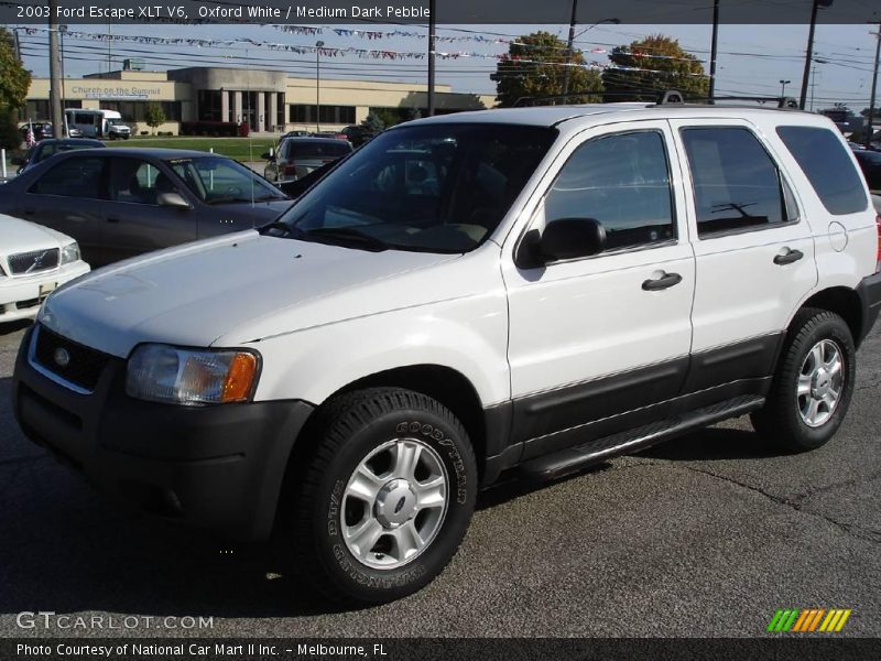 Oxford White / Medium Dark Pebble 2003 Ford Escape XLT V6