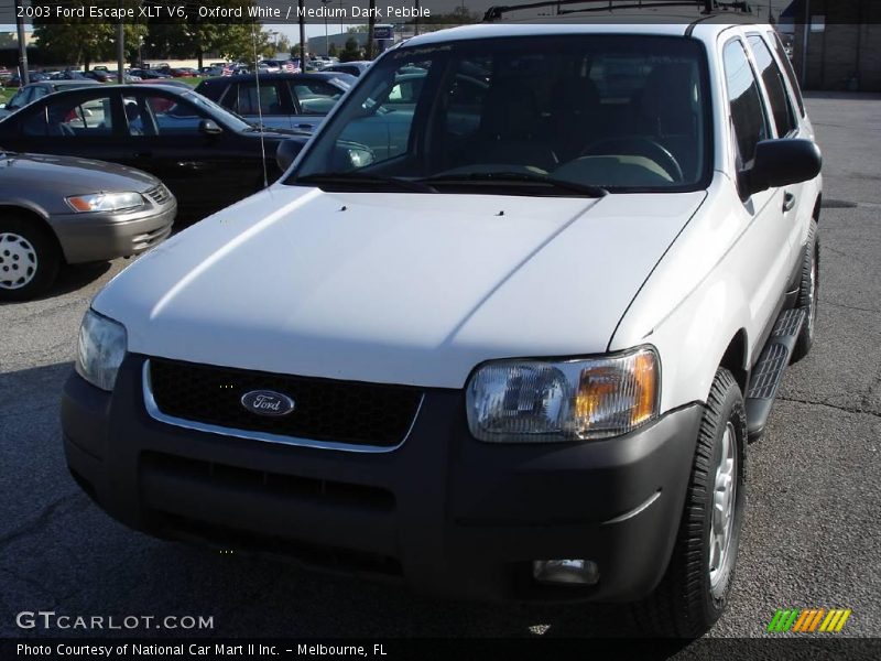 Oxford White / Medium Dark Pebble 2003 Ford Escape XLT V6