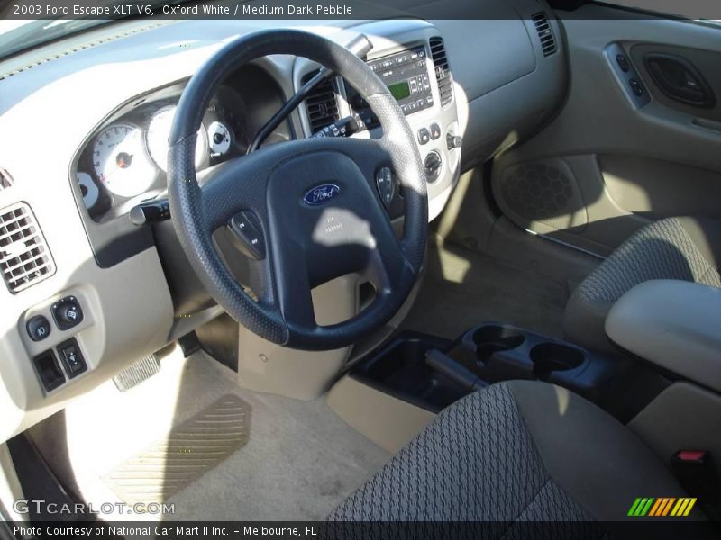 Oxford White / Medium Dark Pebble 2003 Ford Escape XLT V6