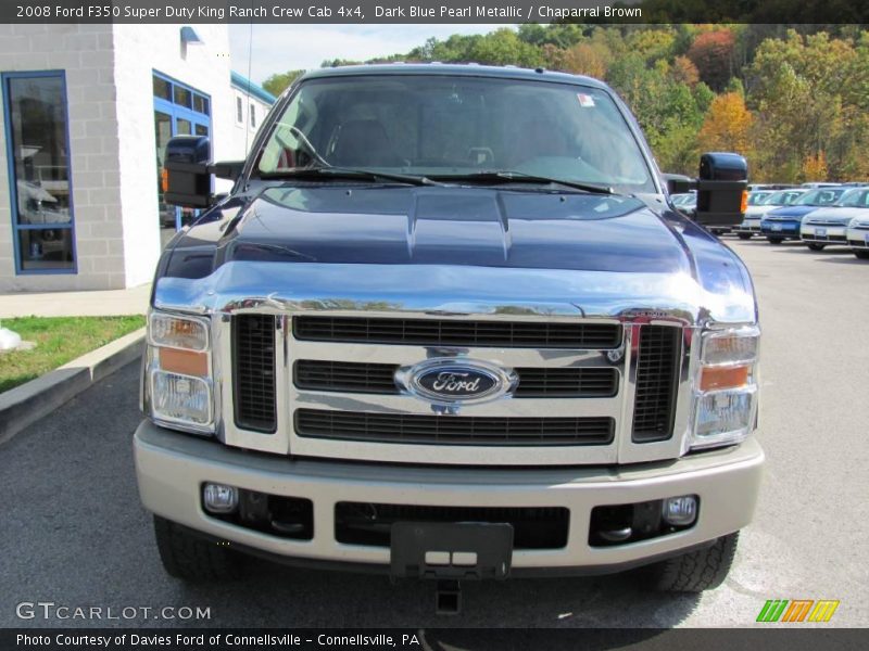 Dark Blue Pearl Metallic / Chaparral Brown 2008 Ford F350 Super Duty King Ranch Crew Cab 4x4