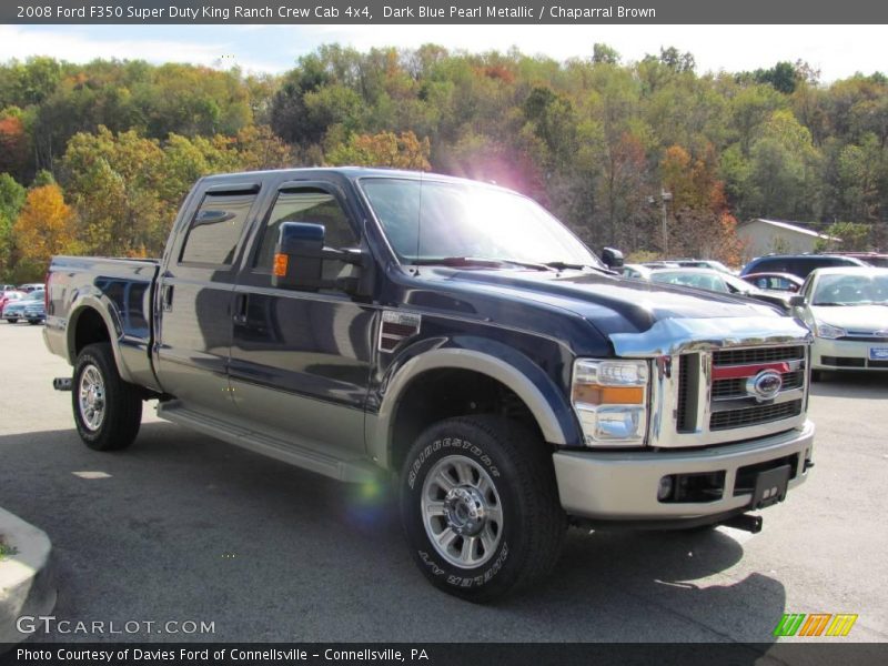 Dark Blue Pearl Metallic / Chaparral Brown 2008 Ford F350 Super Duty King Ranch Crew Cab 4x4