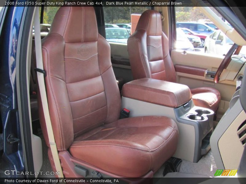 Dark Blue Pearl Metallic / Chaparral Brown 2008 Ford F350 Super Duty King Ranch Crew Cab 4x4